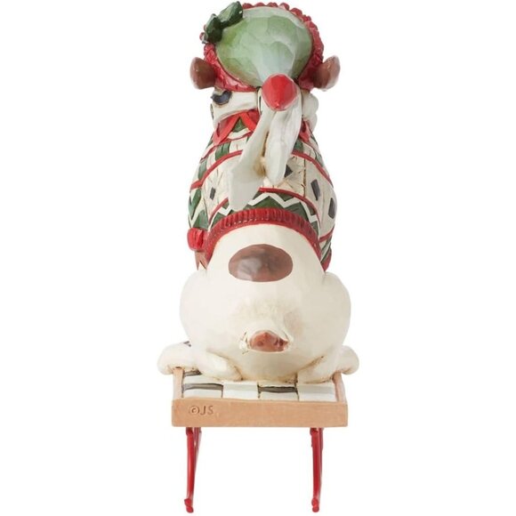 Jim Shore Heartwood Creek Highland Glen Dog on Sled Dashing Downhill Figurine - Picture 2 of 6